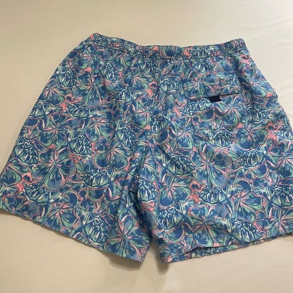 Vineyard Vines Blue Floral Turtle Swim Trunks Board Shorts Size XL - Picture 8 of 8